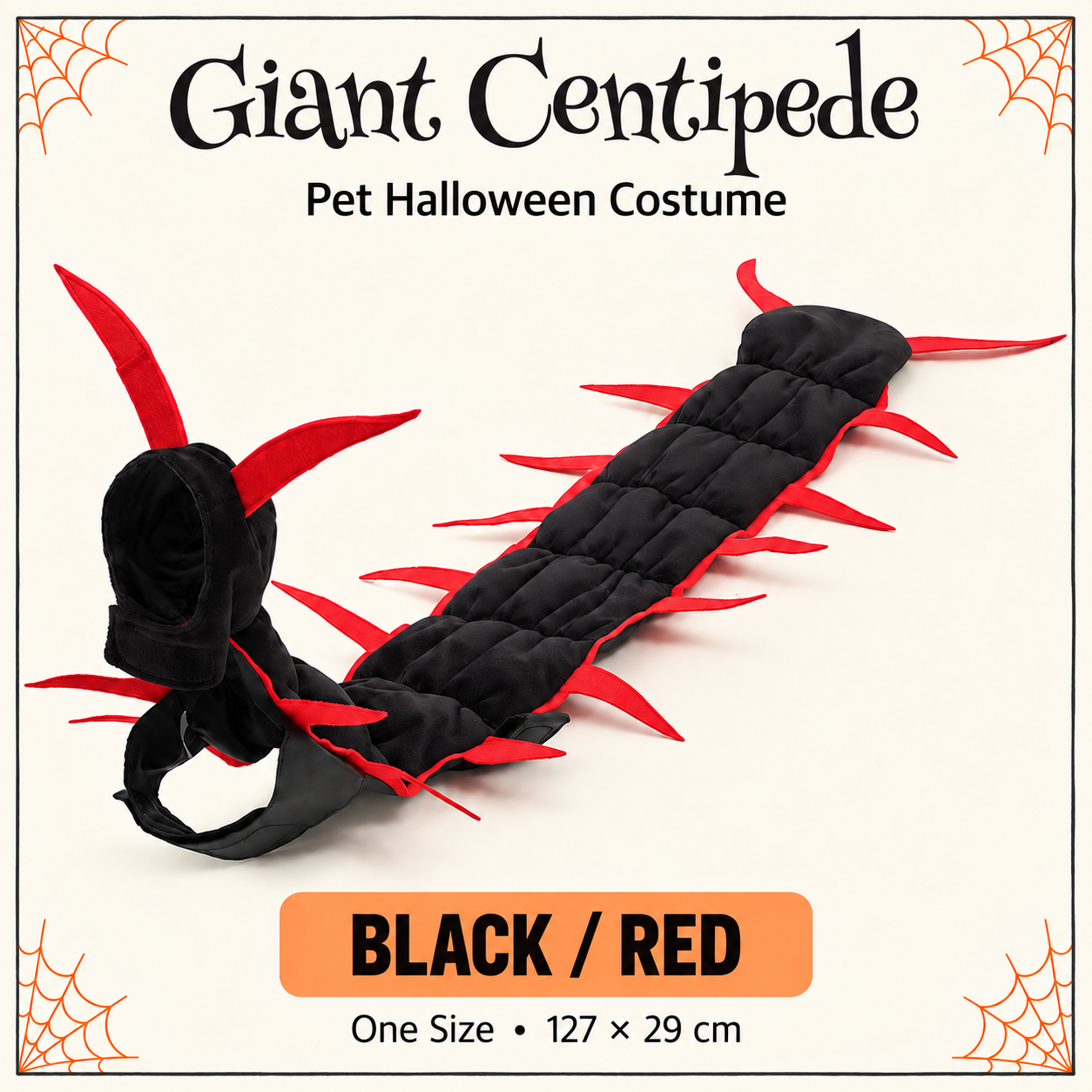 Giant Centipede Cat & Dog Halloween Costume | Full-Length Creepy-Crawly Pet Outfit