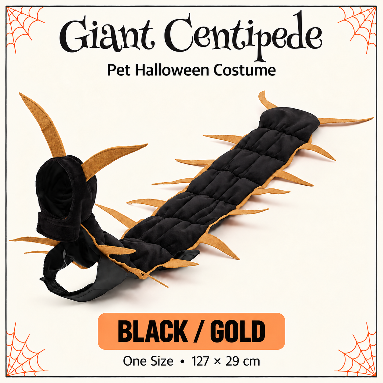 Giant Centipede Cat & Dog Halloween Costume | Full-Length Creepy-Crawly Pet Outfit