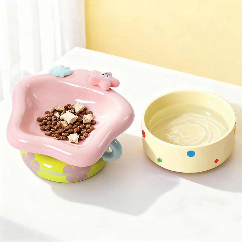 SpongeBob Ceramic Cat Bowl