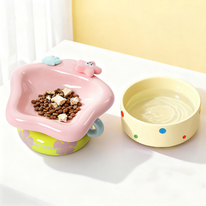 SpongeBob Ceramic Cat Bowl