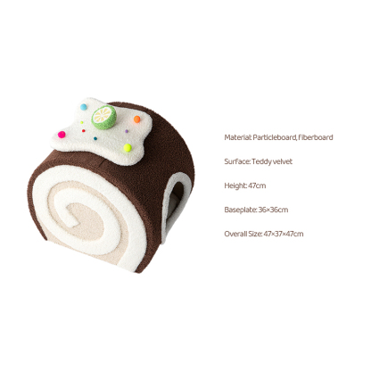 Cat Tree with Swiss Roll Bed & Milk Tea Barrel-Petboxok