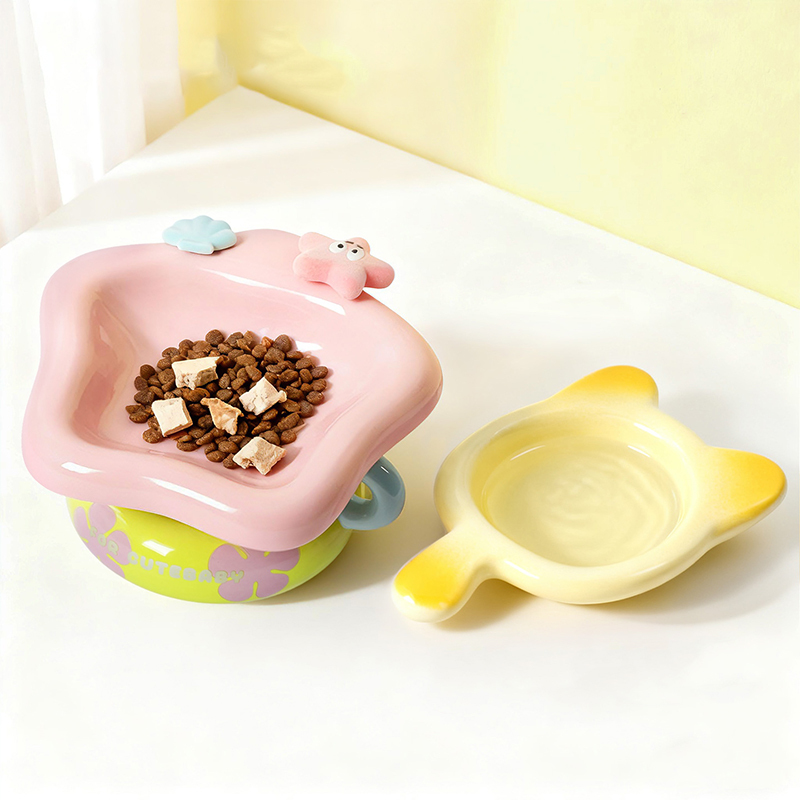 SpongeBob Ceramic Cat Bowl