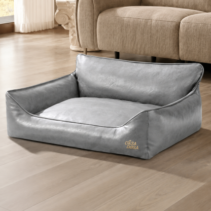 Mini Dog Sofa Bed - Waterproof Leather-Look Pet Couch