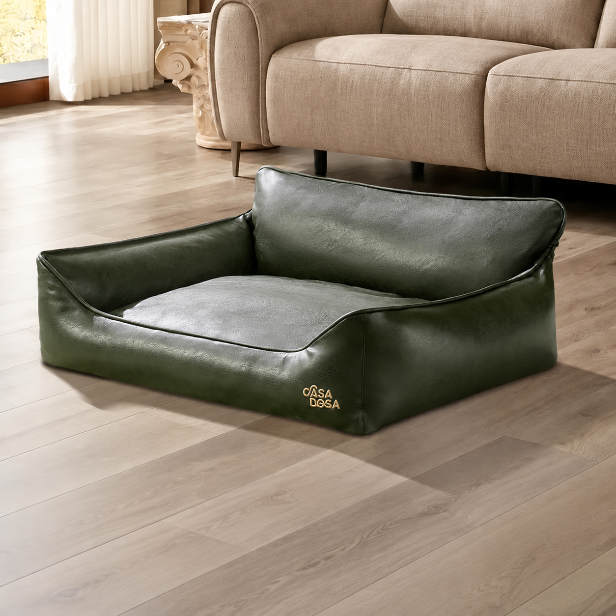 Mini Dog Sofa Bed - Waterproof Leather-Look Pet Couch