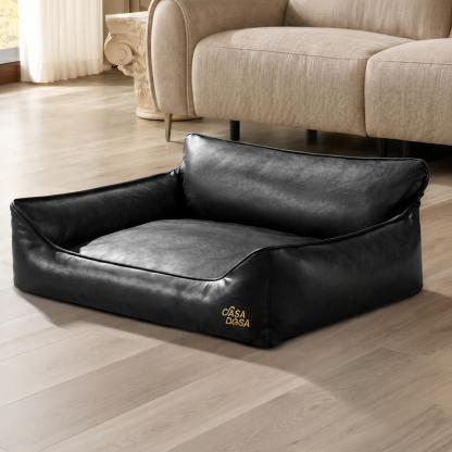 Mini Dog Sofa Bed - Waterproof Leather-Look Pet Couch