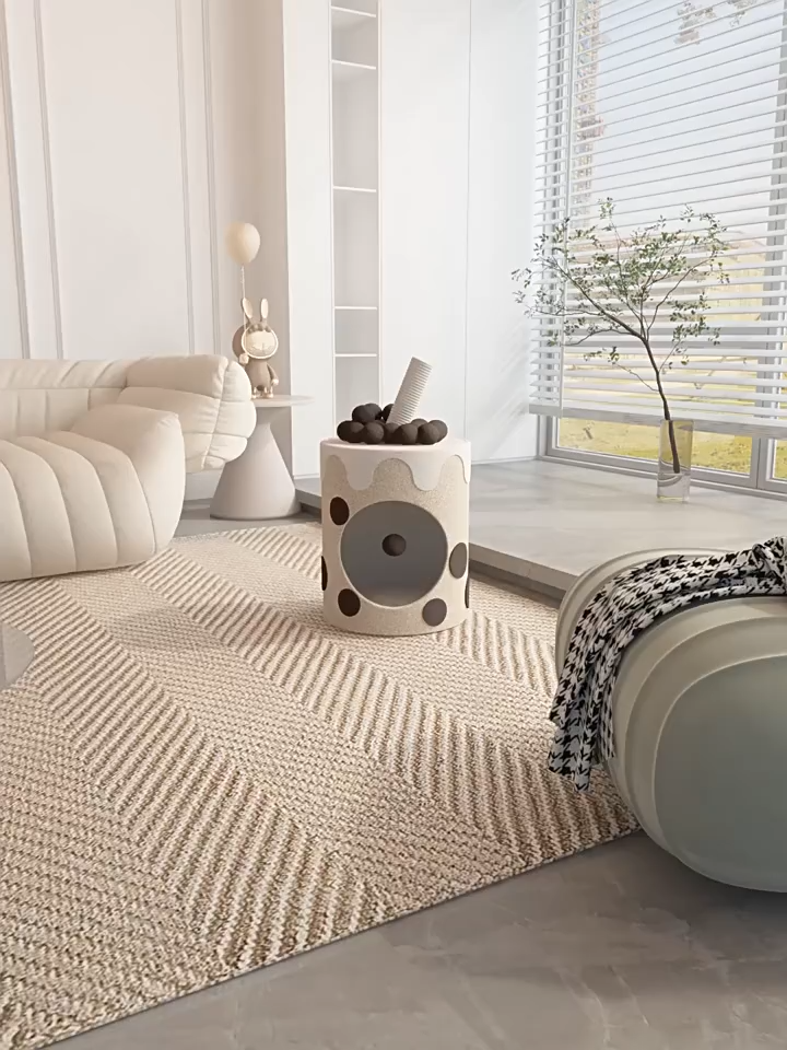 Cat Tree with Swiss Roll Bed & Milk Tea Barrel