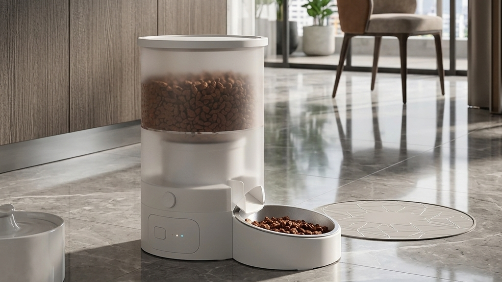 Smart pet feeder with camera for cats and dogs