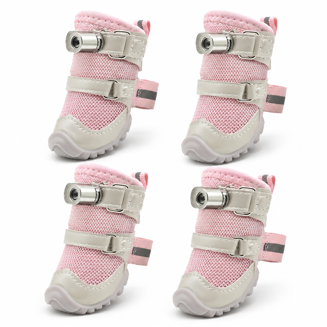 GlowPaw LED Night-Safety Dog Shoes | Breathable Light-Up Anti-Slip Boots (4-Pack)