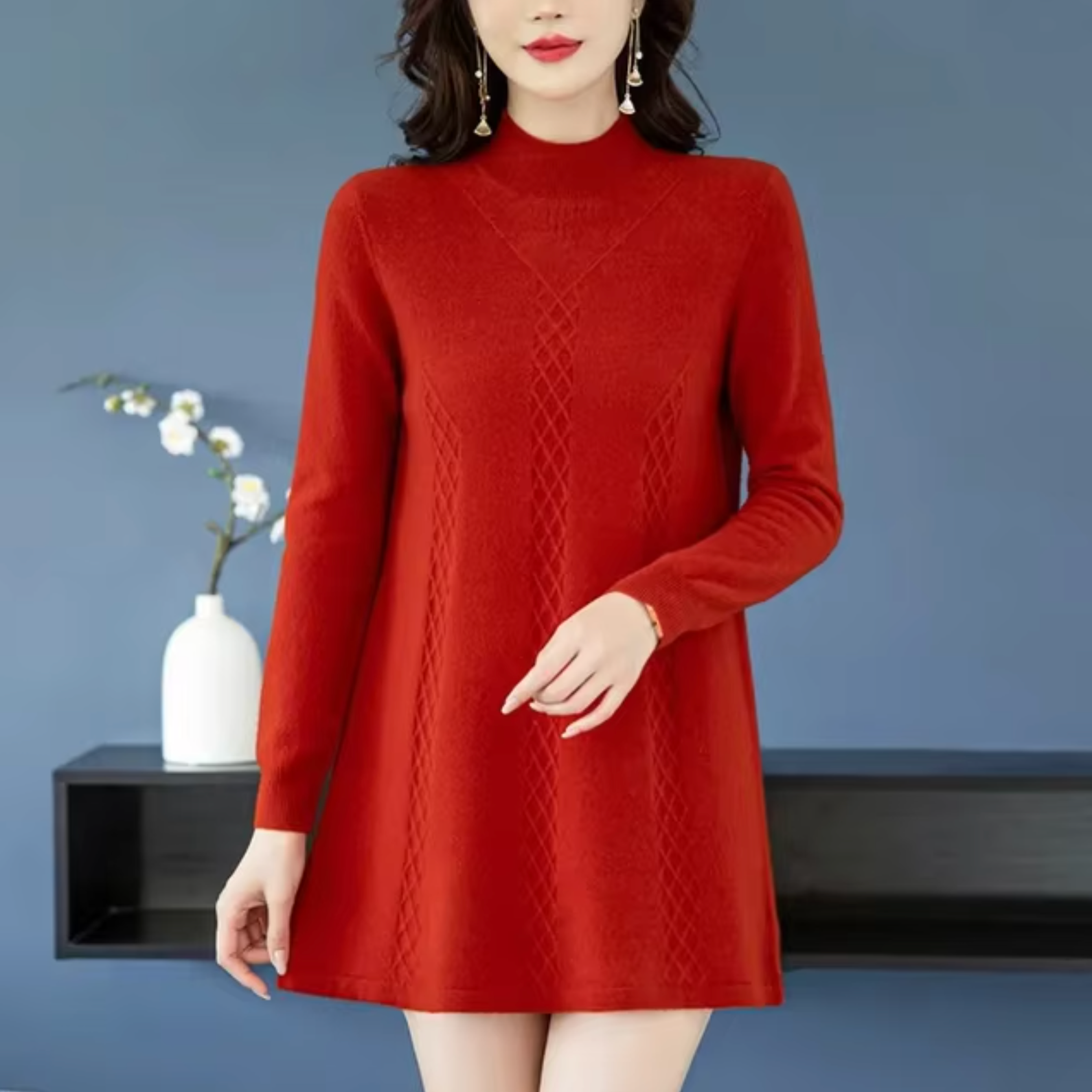 🔥🔥🔥– Strickpulloverkleid