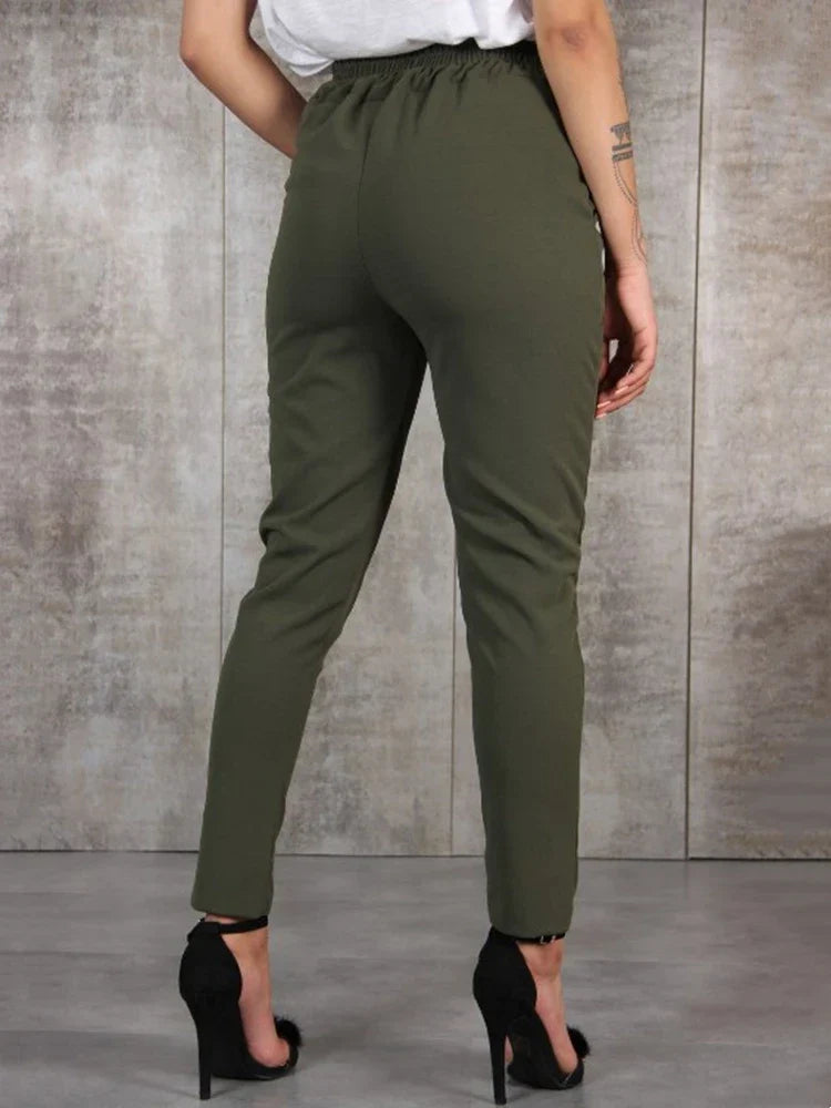 🔥🔥🔥Wolff High Taille Hose | Elegante, stilvolle, schmal geschnittene Damenhose mit Gürtel