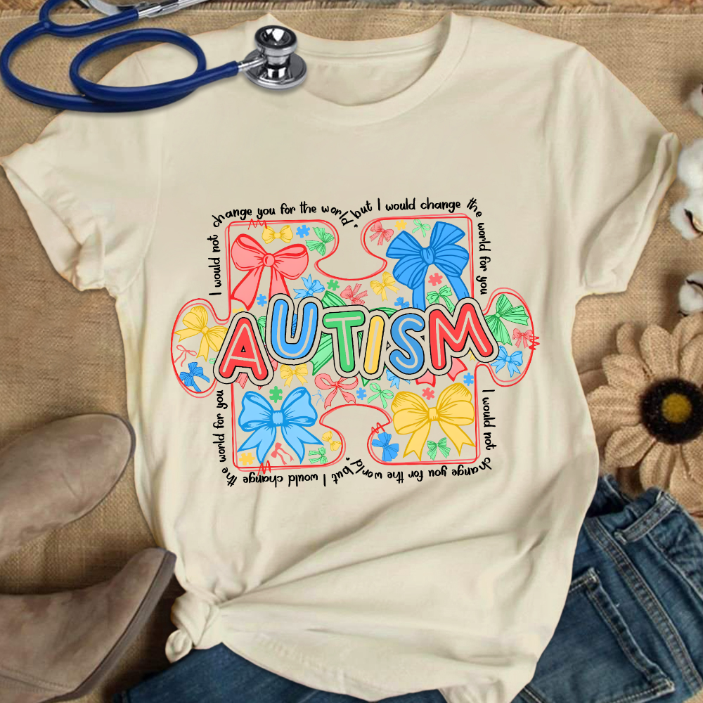 Advocating For Autism Acceptance Cotton Nurse T-shirt