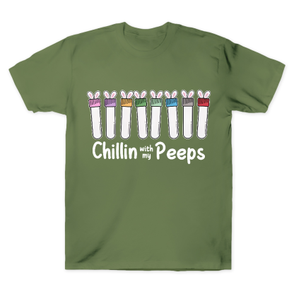 Chilling With My Peeps Cotton Doctor T-shirt