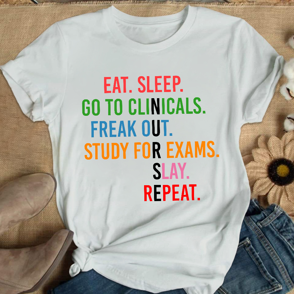 Nursing School Student Future Nurse Rn Cotton Nurse T-shirt