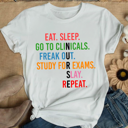 Nursing School Student Future Nurse Rn Cotton Nurse T-shirt