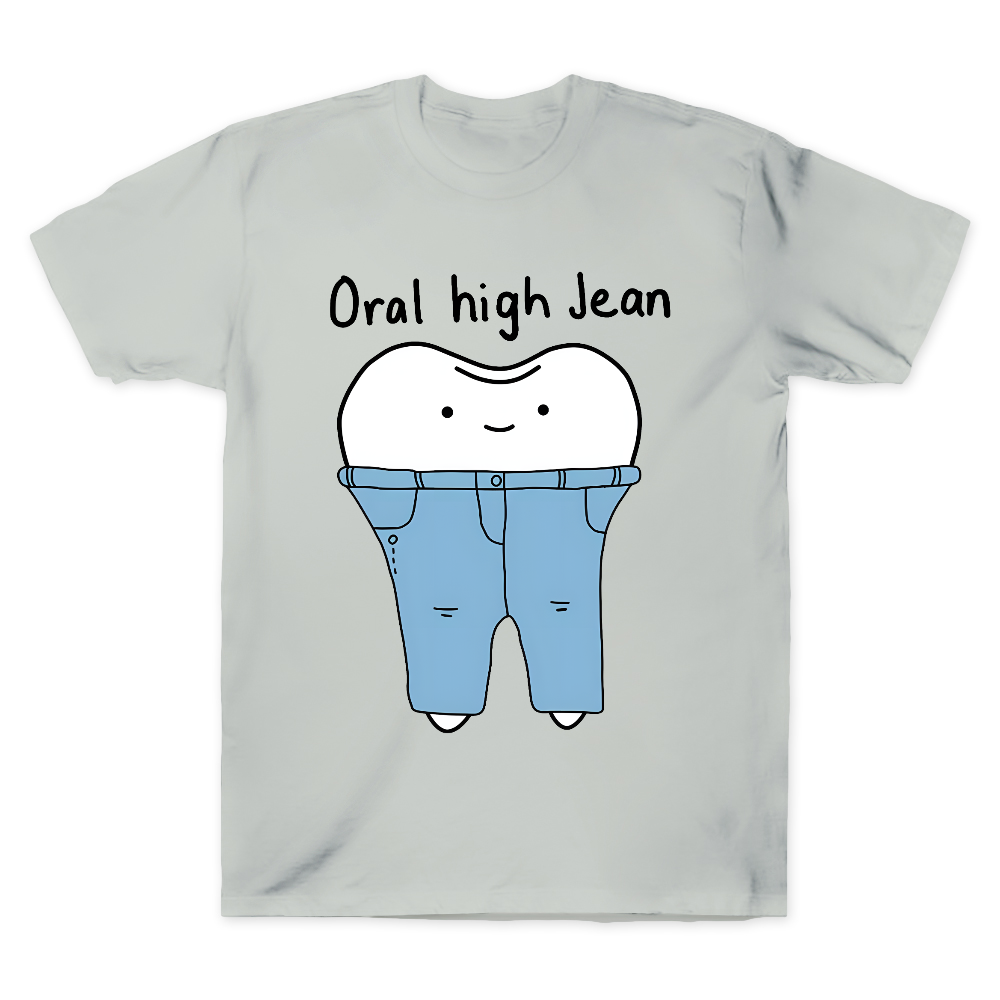 Teeth High Cut Jeans Cotton Doctor T-shirt
