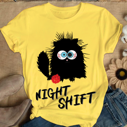Night Shift Is Tough Cotton Nurse T-shirt
