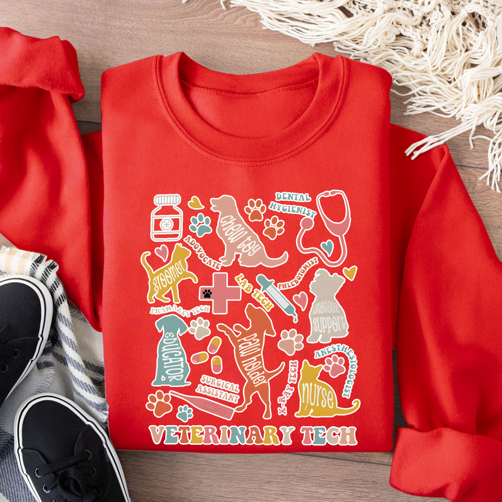Eterinary Technician Cotton Pullover Sweatshirt