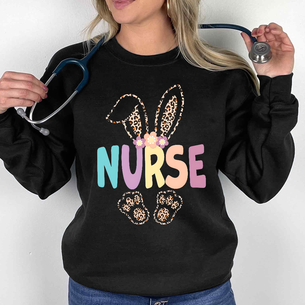 Easter Bunny Cotton Pullover Sweatshirt