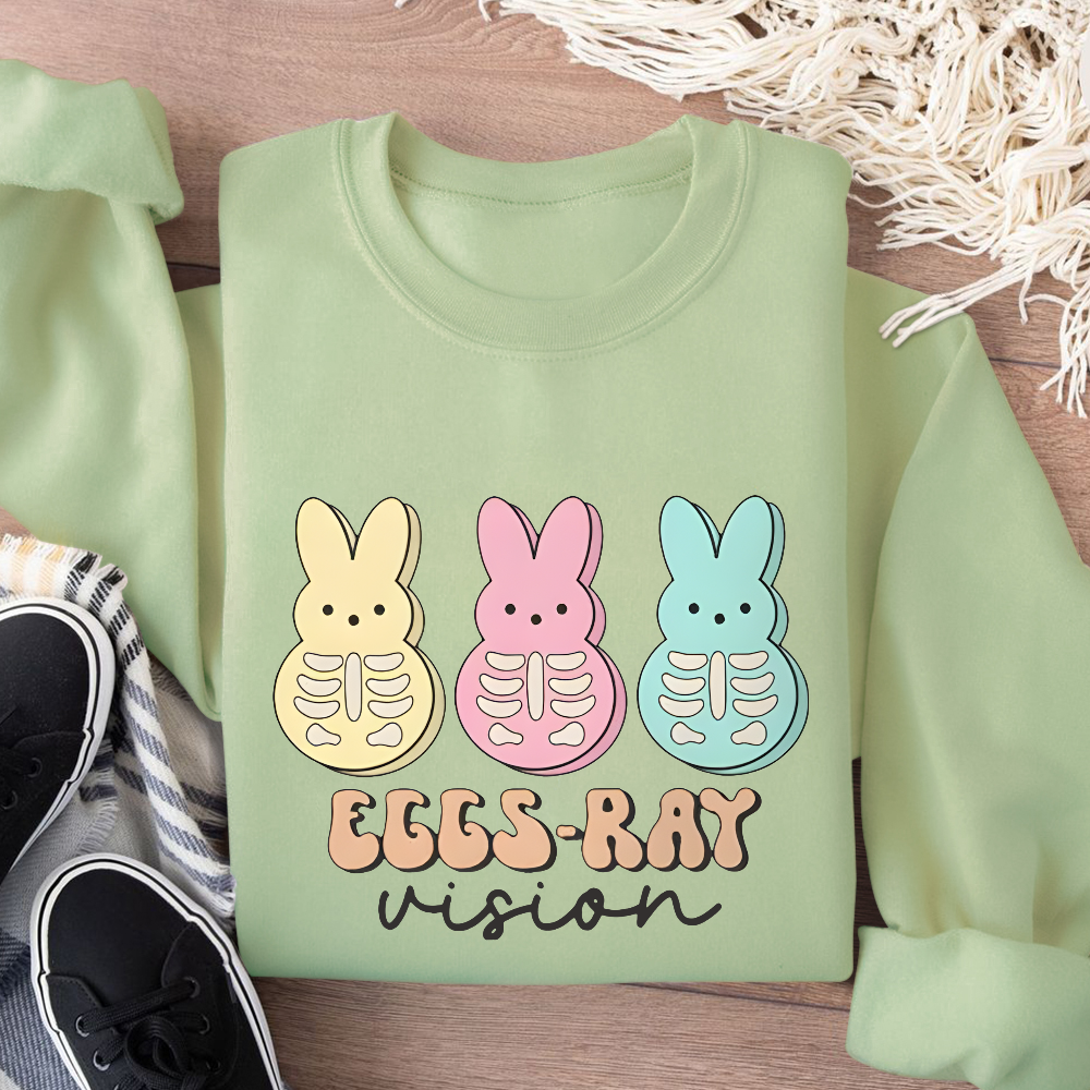 Eggs Ray Vision Radiology Cotton Pullover Sweatshirt