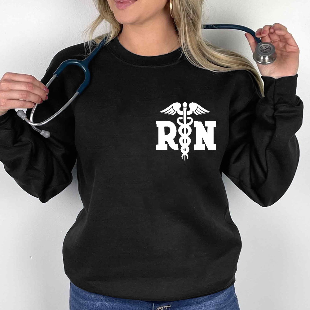 Custom Registered Nurse Cotton Pullover Sweatshirt