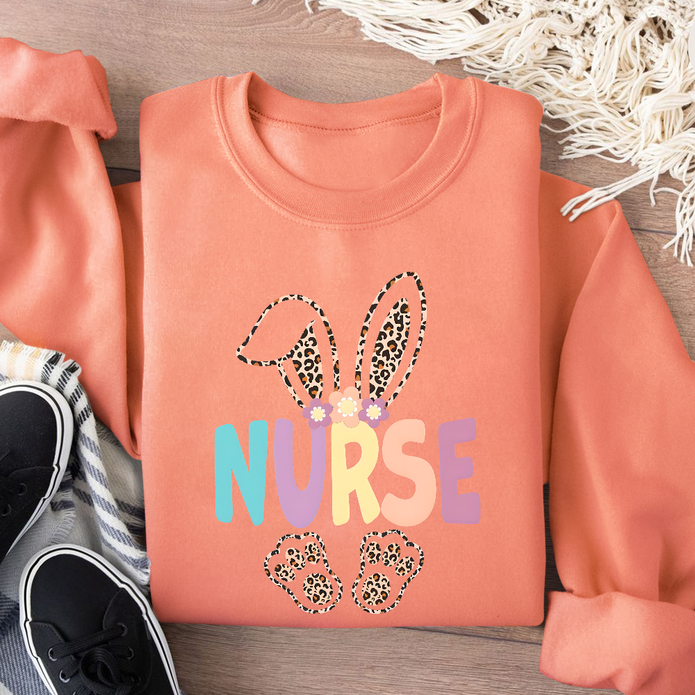 Easter Bunny Cotton Pullover Sweatshirt