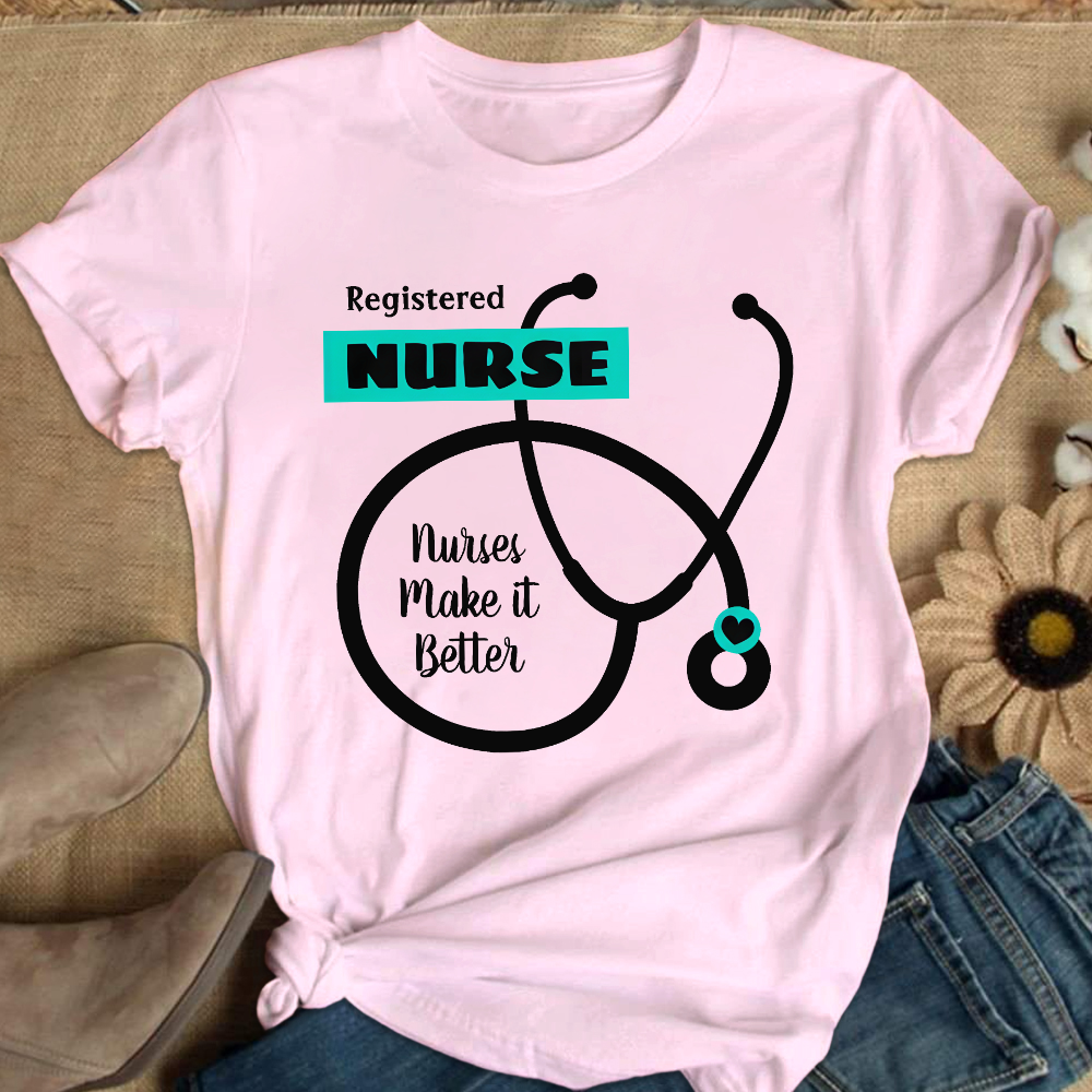 Cute RN Nursing Cotton Nurse T-shirt
