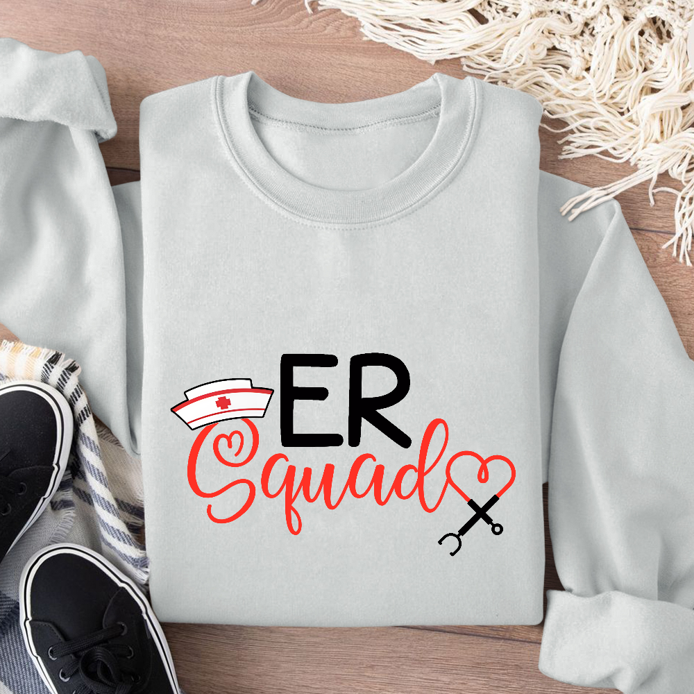Er Nurse Squad Cotton Pullover Sweatshirt