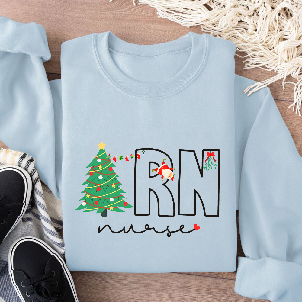 Christmas EN Nurse Cotton Pullover Sweatshirt