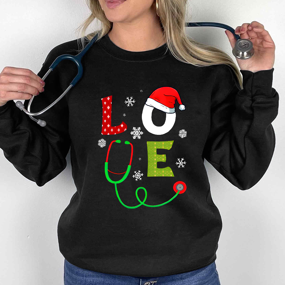 Stethoscope Of Love Cotton Pullover Sweatshirt