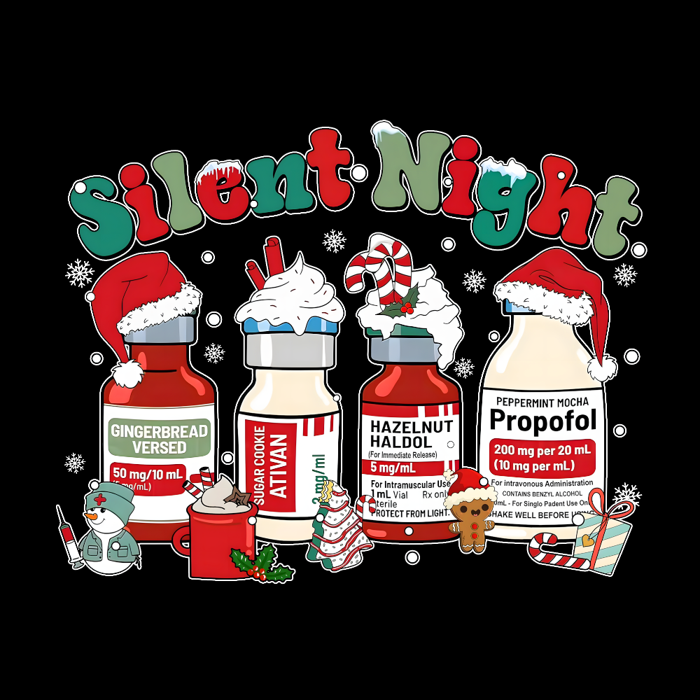 Santa's Helpers Silent Night Cotton Pullover Sweatshirt