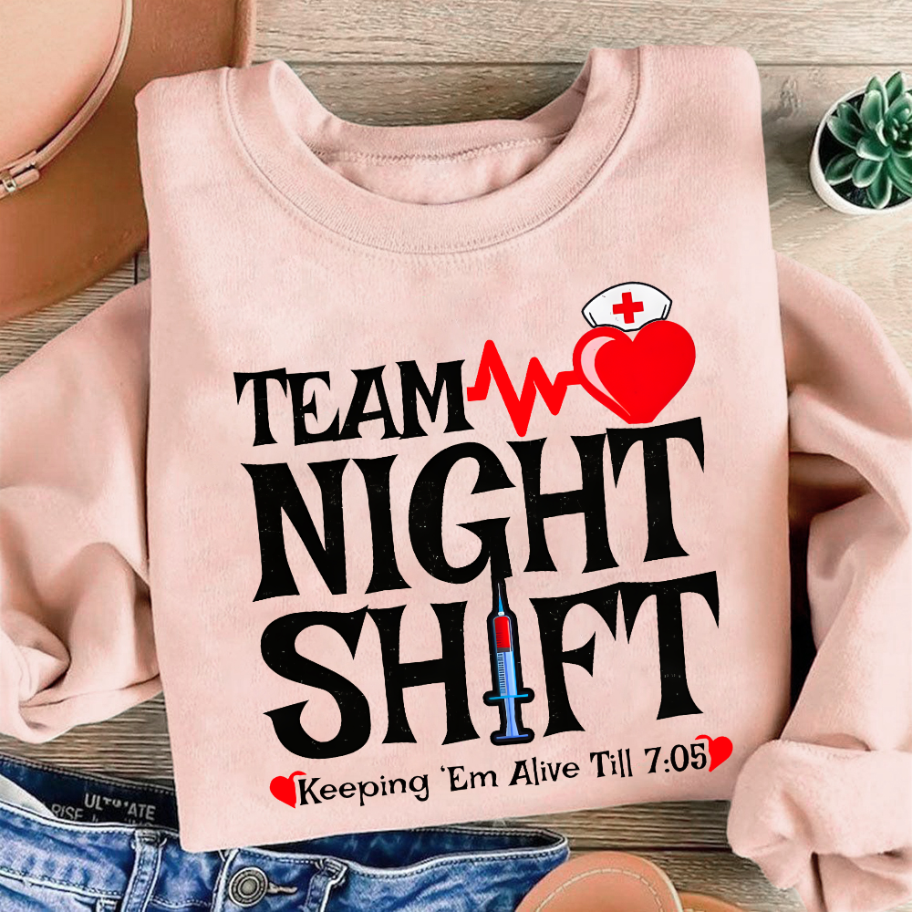 Team Night Shift Cotton Pullover Sweatshirt
