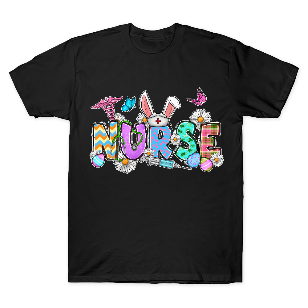 Easter Bunny Nurse Cotton Doctor T-shirt