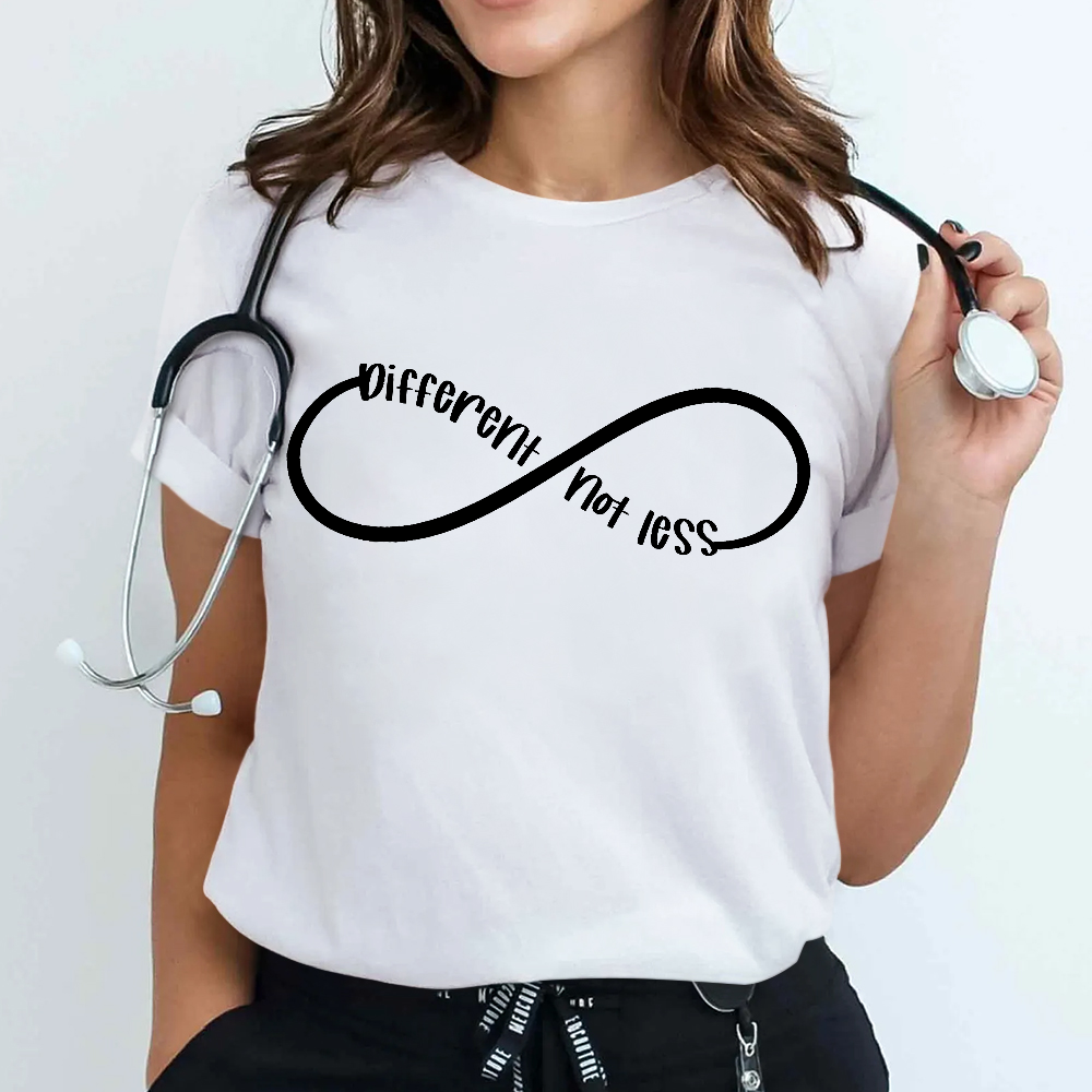 Different Not Less Autism Awareness Cotton Nurse T-shirt
