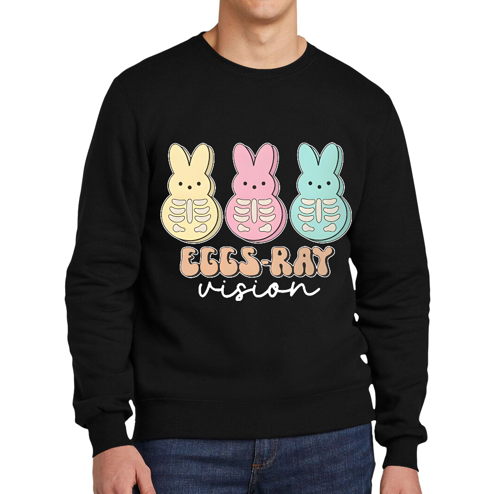 Eggs Ray Vision Radiology Cotton Pullover Sweatshirt