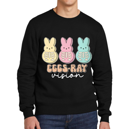Eggs Ray Vision Radiology Cotton Pullover Sweatshirt