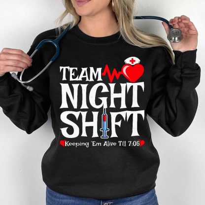 Team Night Shift Cotton Pullover Sweatshirt
