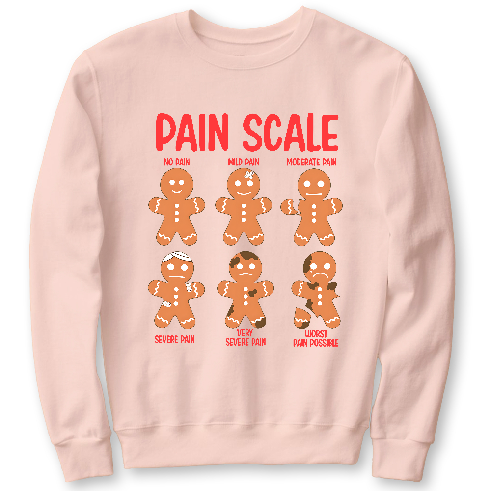 Pain Scale Cotton Pullover Sweatshirt
