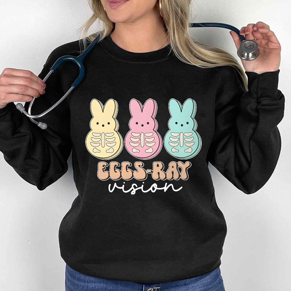 Eggs Ray Vision Radiology Cotton Pullover Sweatshirt