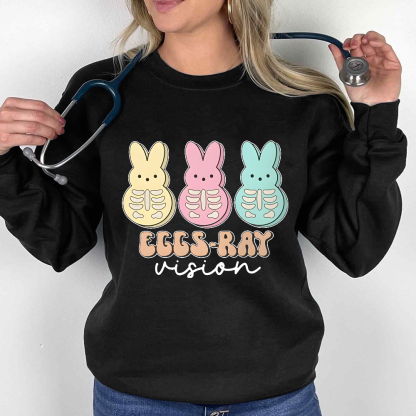 Eggs Ray Vision Radiology Cotton Pullover Sweatshirt