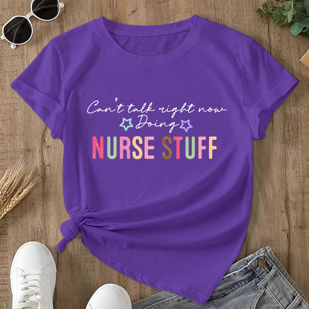 Can’t Talk Right Now Doing Double-Sided Cotton Printed T-Shirt