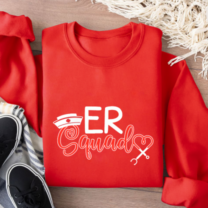 Er Nurse Squad Cotton Pullover Sweatshirt