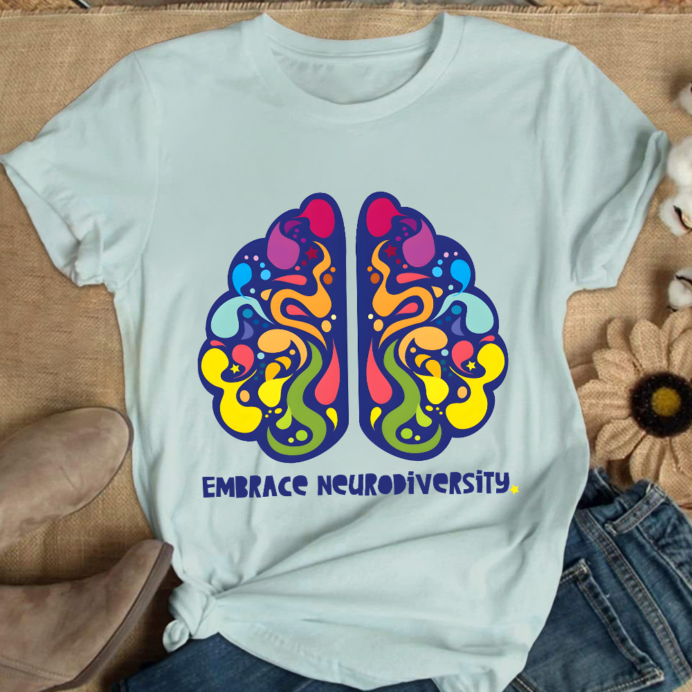 Embrace Neurodiversity Cotton Nurse T-shirt