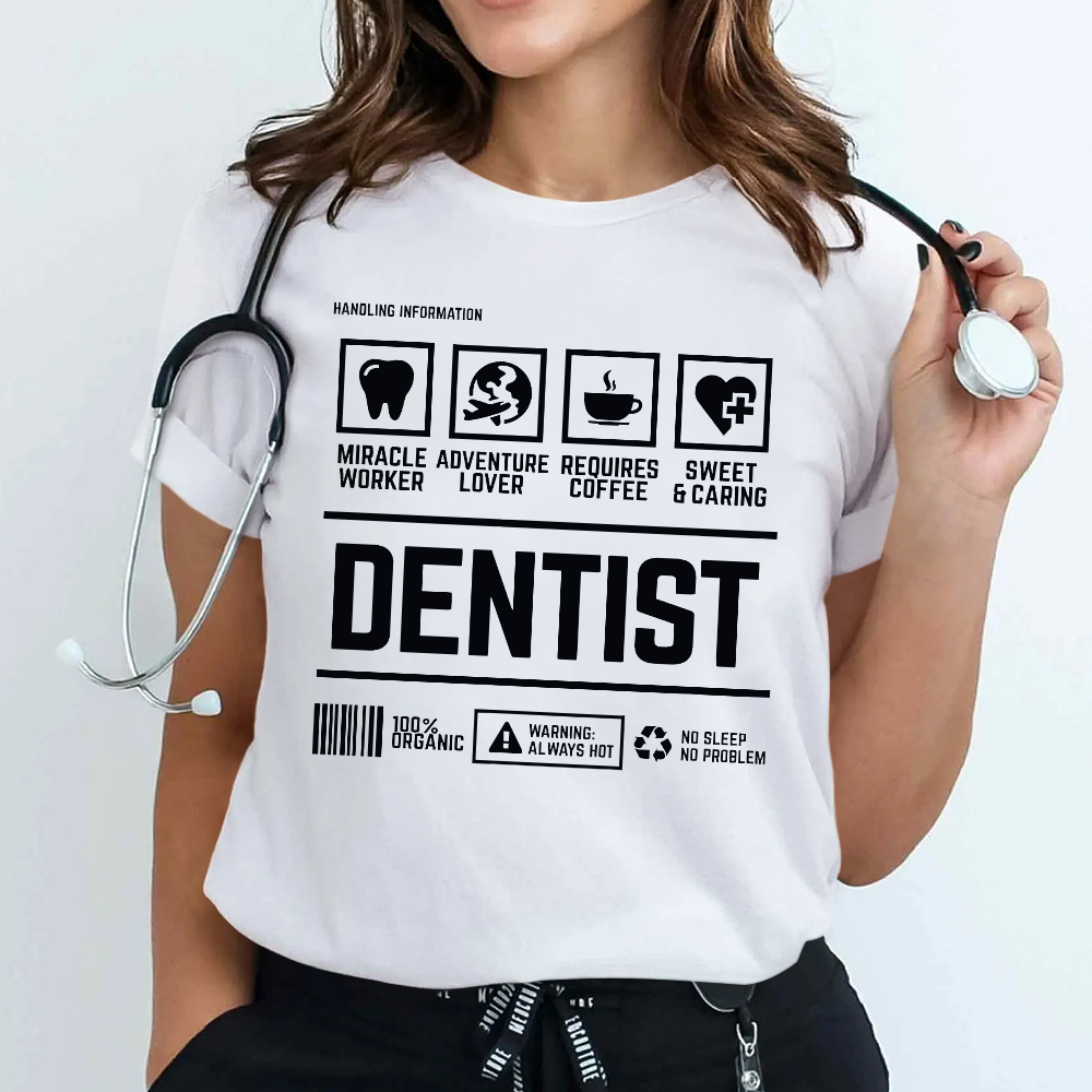 Dentist's Notes Cotton Nurse T-shirt