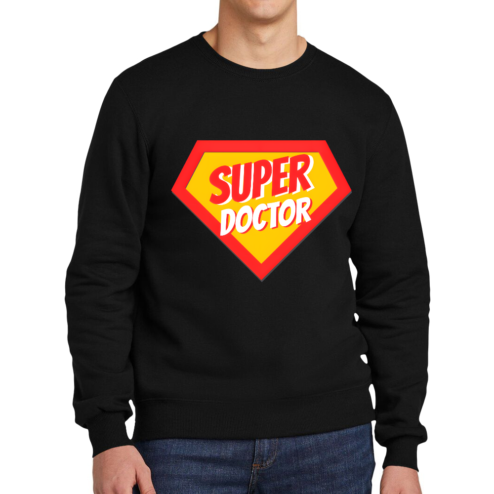 Super Doctor Cotton Pullover Sweatshirt