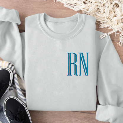 Personalized Nurses Day Gifts for Registered Nurses Embroidered Crew Neck Sweatshirt
