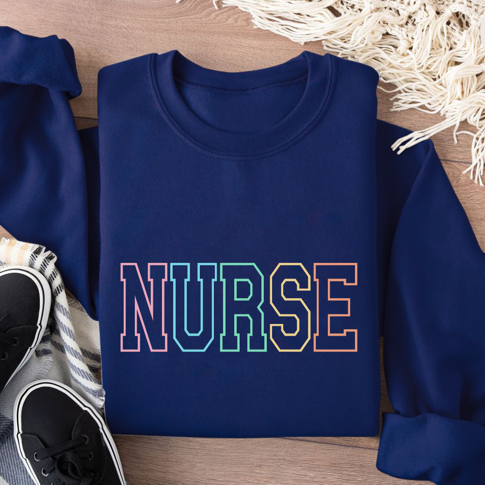 Custom Nurse Cotton Pullover Sweatshirt