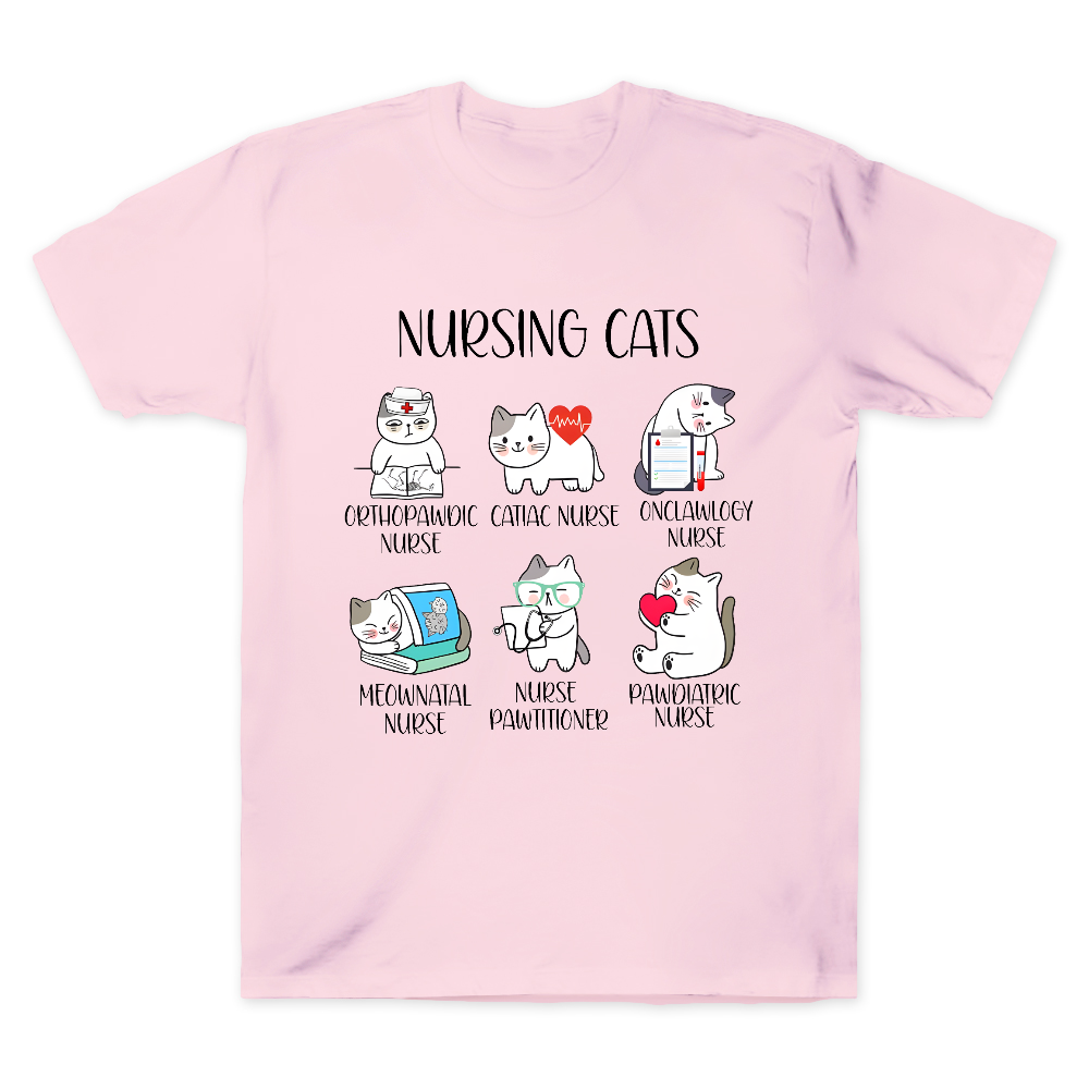 Nursing Cats Cotton Doctor T-shirt