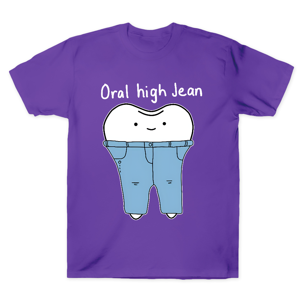 Teeth High Cut Jeans Cotton Doctor T-shirt