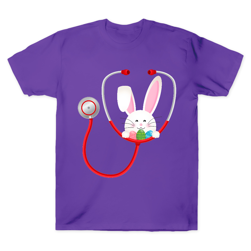 Easter Bunny Stethoscope Cotton Doctor T-shirt