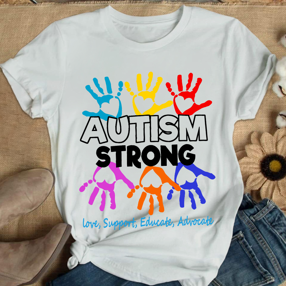 Autism Strong Cotton Nurse T-shirt